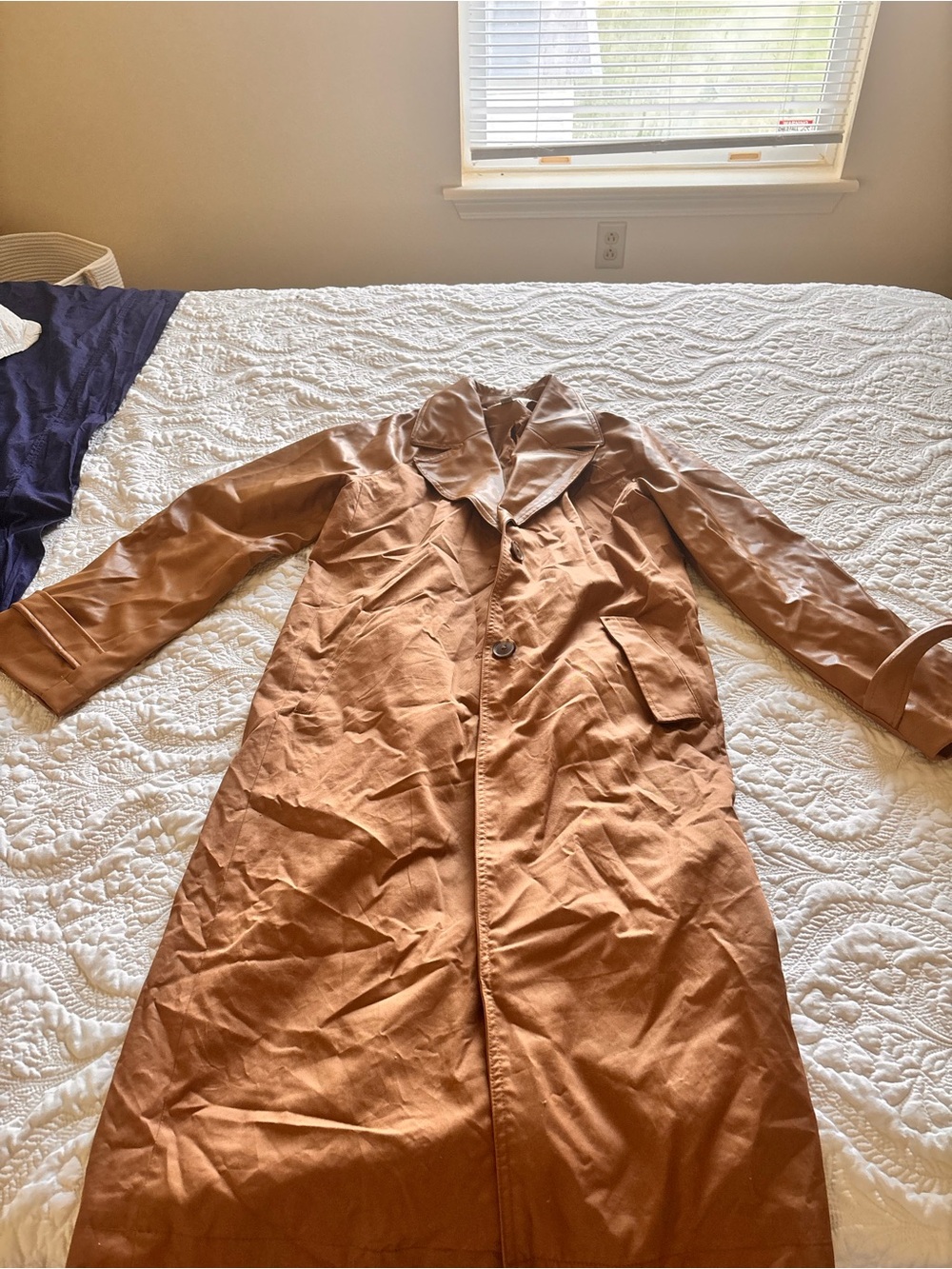 a new day Rust Brown Long Trench Coat